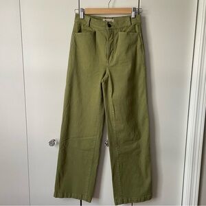 Madewell Emmett Wide Leg Pant - Green - 25